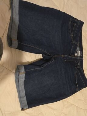 Time and Tru Men's Dark Indigo Rolled Hem Shorts